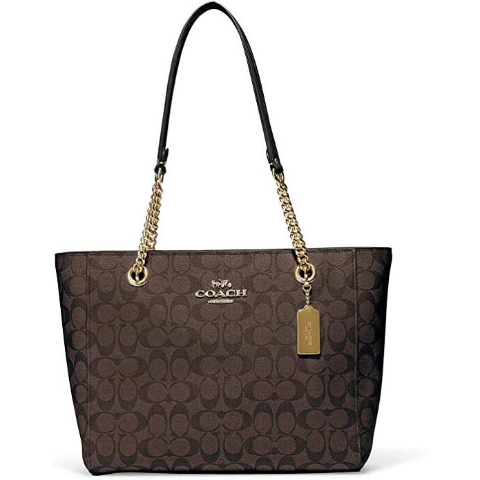 Coach signature shop tote brown