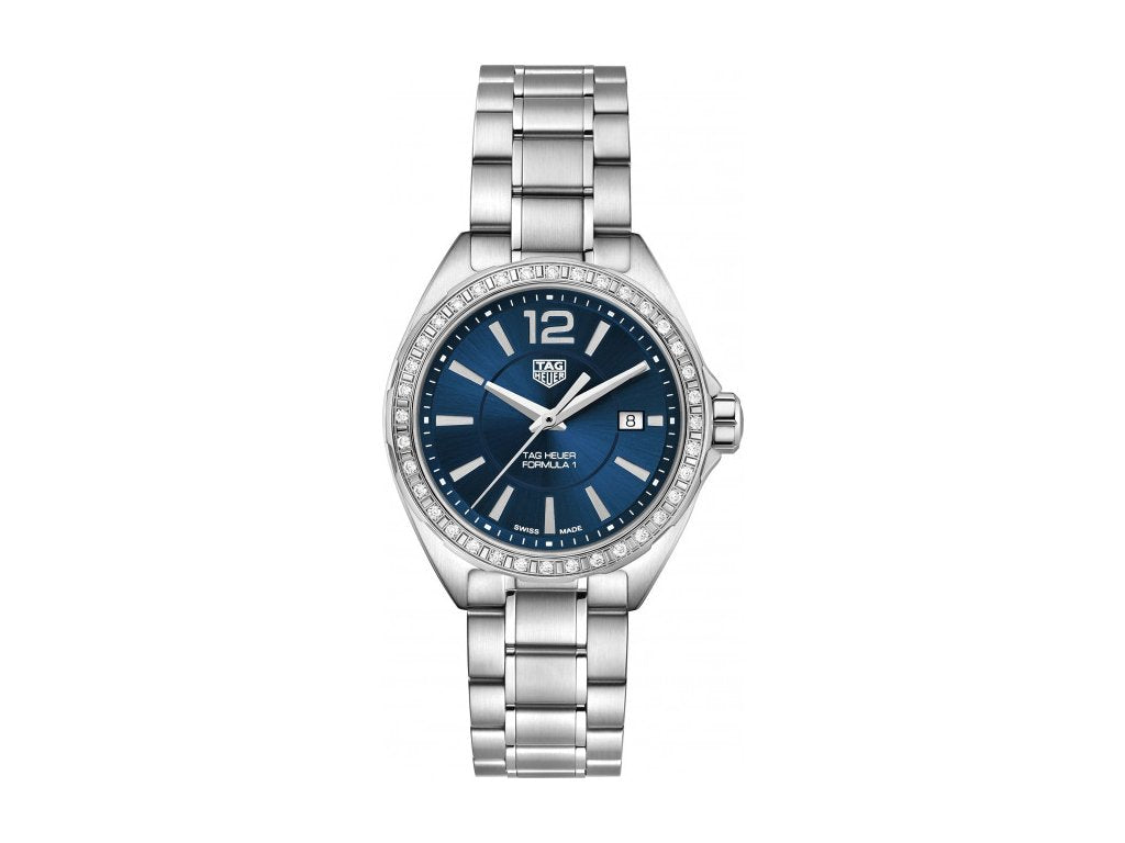 Tag Heuer Formula 1 Quartz Blue Dial with Diamonds Silver Steel Strap