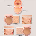 Buy Miss Rose 3 in 1 2 Color Setting Transparent Pressed Compact Powder in Pakistan