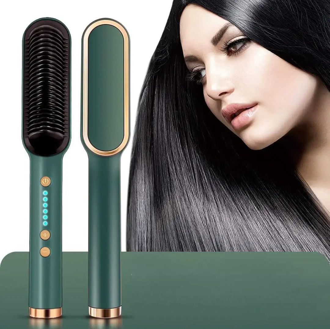 Buy 2 In 1 Hair Straightener Brush And Styling Comb in Pakistan