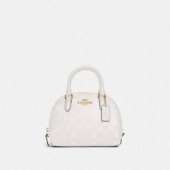 Buy Coach Sydney Chalk White Signature Coated Canvas Satchel Small Bag - White in Pakistan