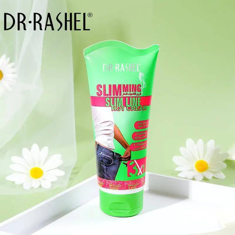 Buy Dr Rashel 3 In 1 Slimming Slim Line Hot Cream With Green Tea Collagen & Ginseng Formula For Slim Fit - 150gms in Pakistan