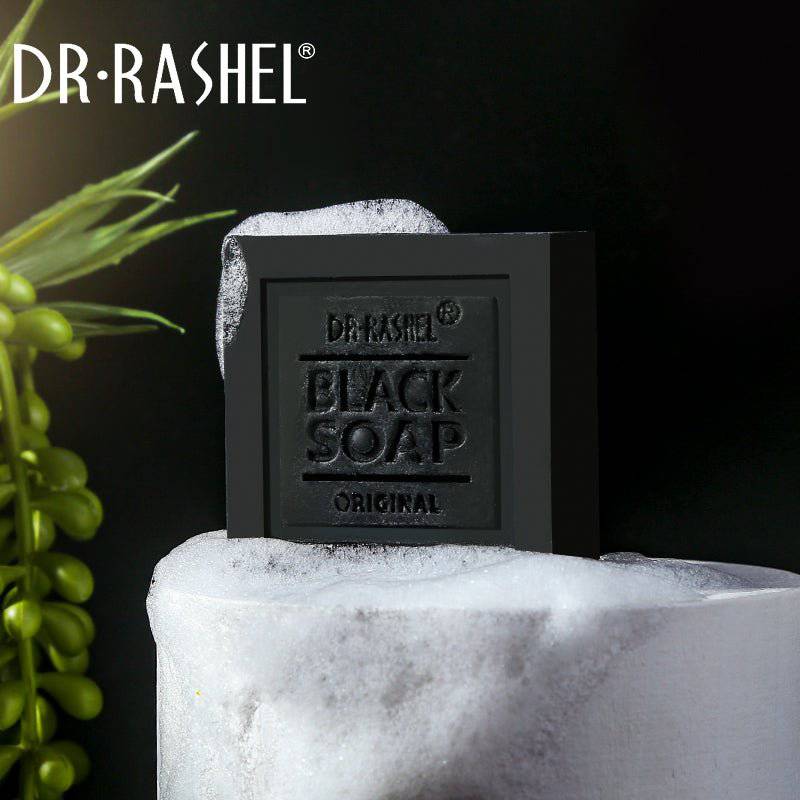 Buy Dr Rashel Collagen Charcoal Black Soap Deep Cleansing Facial Soap Tighten Pores Acne & Oil Control - 100g in Pakistan