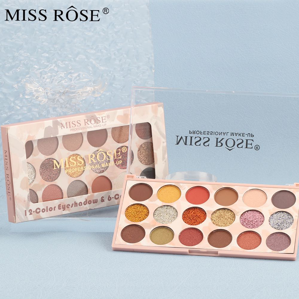 Buy Miss Rose Useful Delicate Highly Pigmented Beauty Sequins Eyeshadow Palette For Party Glitter in Pakistan