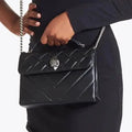 Buy Kurt Geiger London Kensington Leather Quilted Bag Small - Black Combination in Pakistan