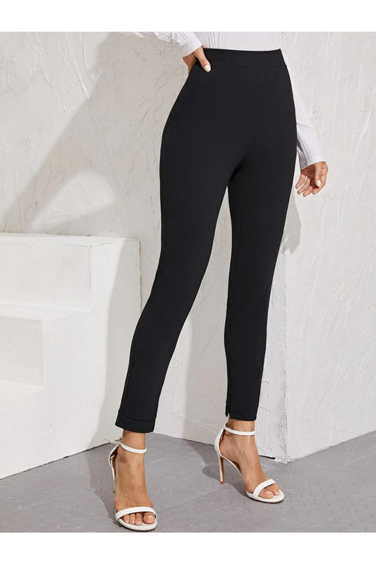 Buy Shein High Rise Vented Ankle Cut Trousers in Pakistan