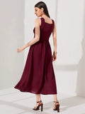 Buy Shein Modely Solid Halter Neck A Line Dress in Pakistan