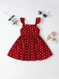 Buy Shein Baby Polka Dot Print Ruffle Trim Dress in Pakistan