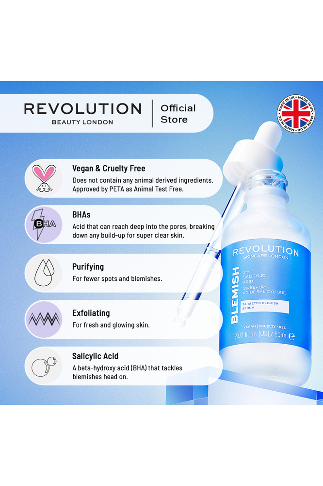 Buy Revolution Skincare 2% Salicylic Acid BHA Anti Blemish Serum - 30ml in Pakistan