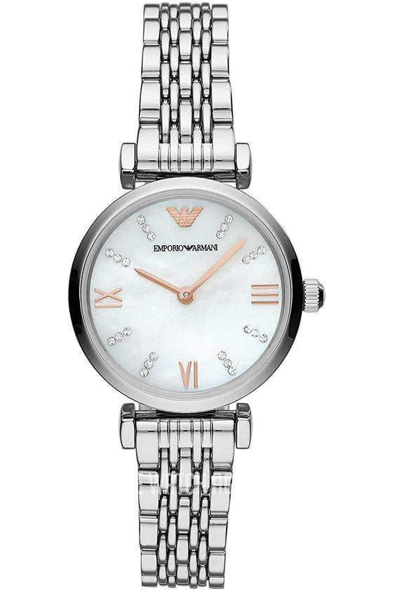 Armani ladies watch 2025 mother of pearl