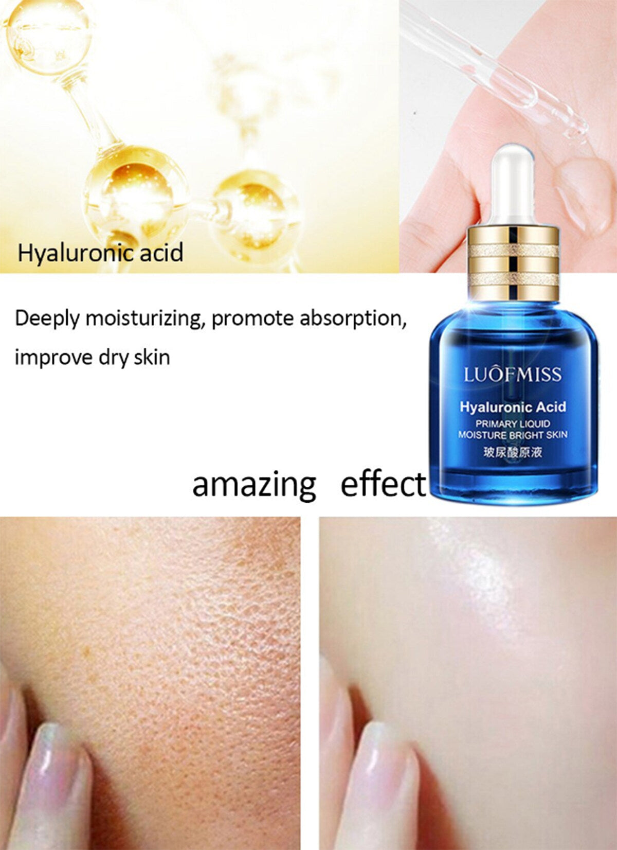 Sadoer Hyaluronic Acid 3 In 1 Moisturizing Brighten Skin Care Series