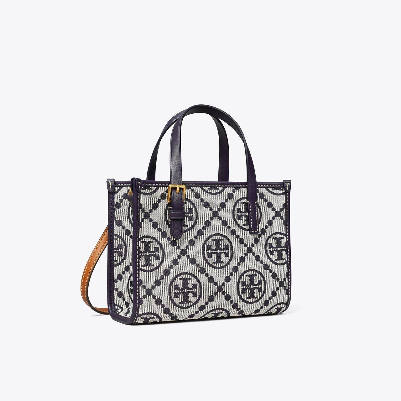 Buy Tory Burch T Monogram Square Tote Small Bag - Tory Navy in Pakistan