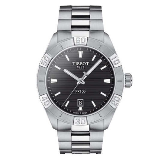 Buy Tissot Men’s Quartz Swiss Made Silver Stainless Steel Black Dial 42mm Watch T101.610.11.051.00 in Pakistan