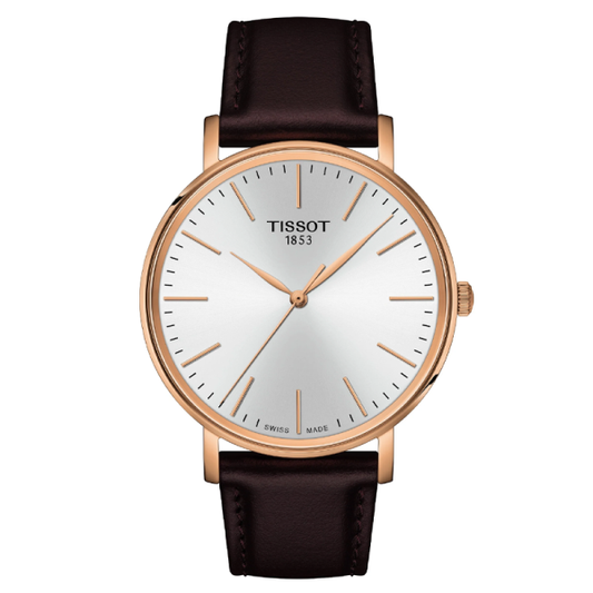 Buy Tissot Men’s Swiss Made Quartz Brown Leather Strap White Dial 40mm Watch T143.410.36.011.00 in Pakistan