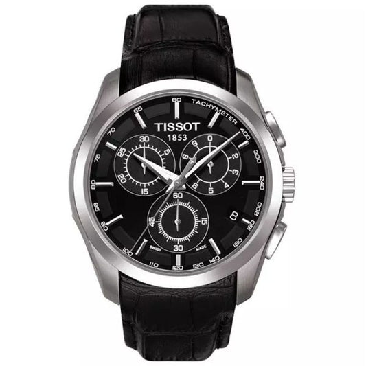 Buy Tissot Men’s Quartz Swiss Made Black Leather Strap Black Dial 41mm Watch T035.617.16.051.00 in Pakistan
