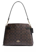 Buy Coach Hanna Shoulder In Signature Canvas Small Bag - Gold Brown Black in Pakistan