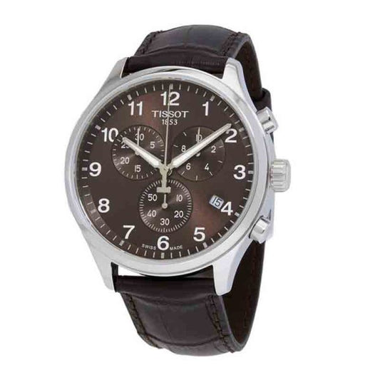 Buy Tissot Men’s Swiss Made Quartz Brown Leather Strap Brown Dial 45mm Watch T116.617.16.297.00 in Pakistan