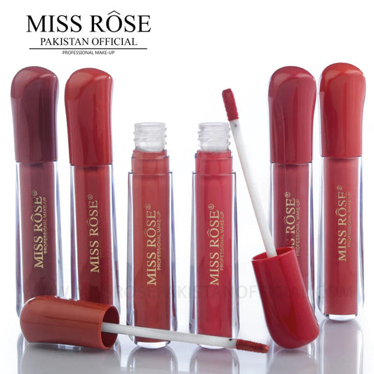 Buy Miss Rose Pack of 06 Matte Round Lip Gloss in Pakistan