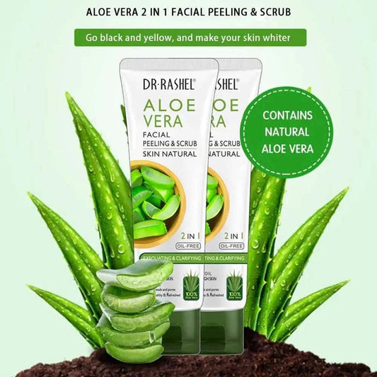 Buy Dr Rashel Aloe Vera Facial Peeling & Scrub Skin Natural 2 In 1 Oil Free Exfoliating & Clarifying in Pakistan