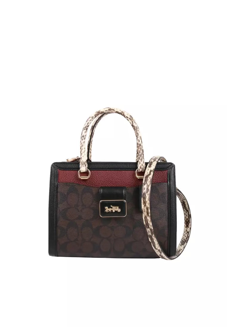 Buy Coach Grace Carryall With Signature Canvas  Bag - Brown Black Multi in Pakistan