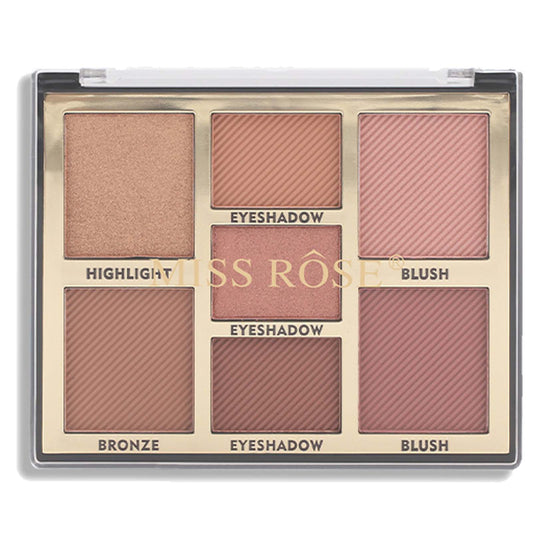 Buy Miss Rose 7 Colors Blush Bright Shimmer Powder Professional Facial Highlight Palette  - Natural Nude in Pakistan
