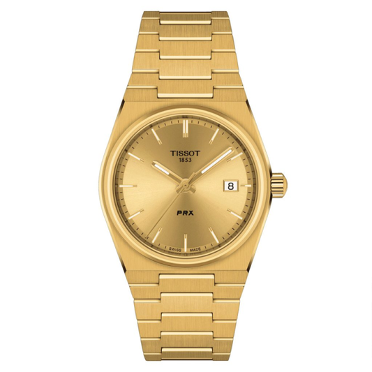 Buy Tissot Unisex Quartz Swiss Made Gold Stainless Steel Gold Dial 35mm Watch T137.210.33.021.00 in Pakistan