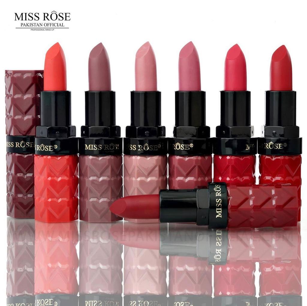 Buy Miss Rose Pack Of 4 Heart Matte Lipstick in Pakistan
