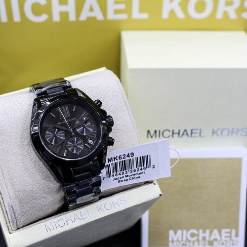 Buy Michael Kors Bradshaw Grey Dial Chronograph Gunmetal Tone Ladies Watch - Mk6249 in Pakistan