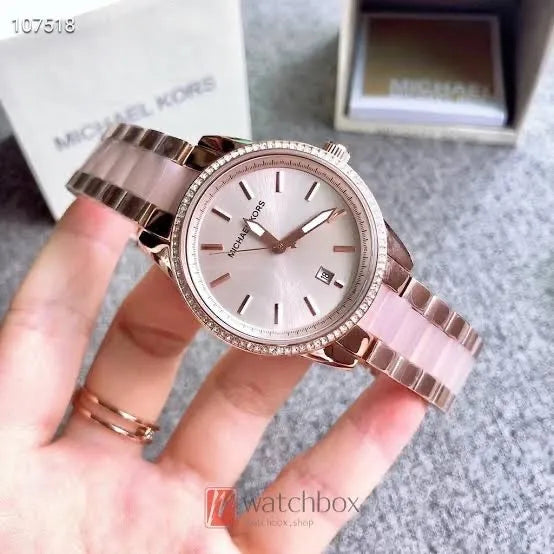 Buy Michael Kors Ritz Rose Gold Dial Two Tone Stainless Steel Strap Women's Watch - Mk6349 in Pakistan