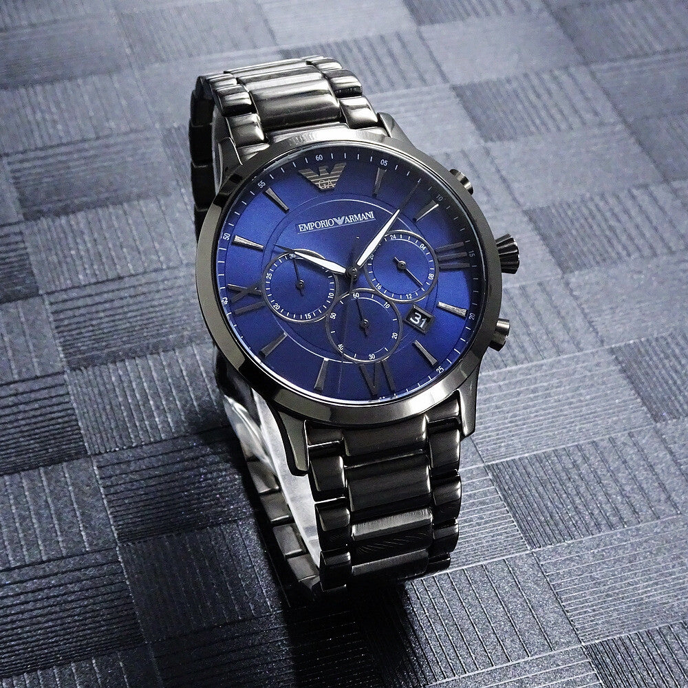 Buy Emporio Armani Men's Chronograph Quartz Stainless Steel Blue Dial 43mm Watch AR11348 in Pakistan
