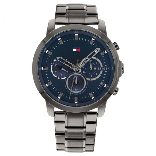 Buy Tommy Hilfiger Jameson Grey Stainless Steel Blue Dial Chronograph Quartz Watch for Gents 1791796 in Pakistan