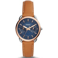 Buy Fossil Women's Quartz Brown Leather Strap Blue Dial 35mm Watch ES4257 in Pakistan