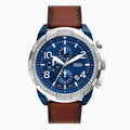 Buy Fossil Men's Quartz Brown Leather Strap Blue Dial 50mm Watch FS5829 in Pakistan
