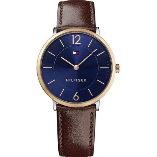 Buy Tommy Hilfiger James Blue Dial Brown Leather Strap Watch for Men - 1710354 in Pakistan