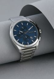 Buy Hugo Boss Mens Quartz Silver Stainless Steel Blue Dial 46mm Watch - 1513884 in Pakistan