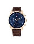 Buy Tommy Hilfiger Mens Quartz Leather Strap Blue Dial 44mm Watch - 1710423 in Pakistan