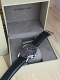 Buy Burberry Men's Quartz Black Leather Strap Black Dial 42mm Watch BU9382 in Pakistan