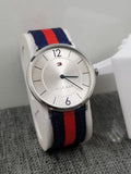 Buy Tommy Hilfiger Ultra Slim Silver Dial Two Tone Nylon Strap Watch for Men - 1791328 in Pakistan