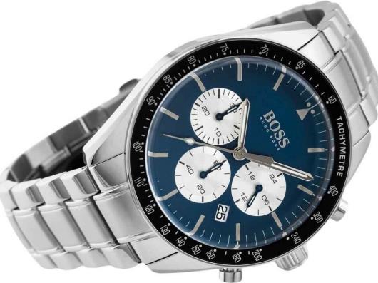 Buy Hugo Boss Mens Chronograph Quartz Stainless Steel Blue Dial 44mm Watch - 1513630 in Pakistan