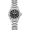 Buy Tag Heuer Aquaracer Black Dial with Diamonds Silver Steel Strap Watch for for Women - WAY131P.BA0748 in Pakistan