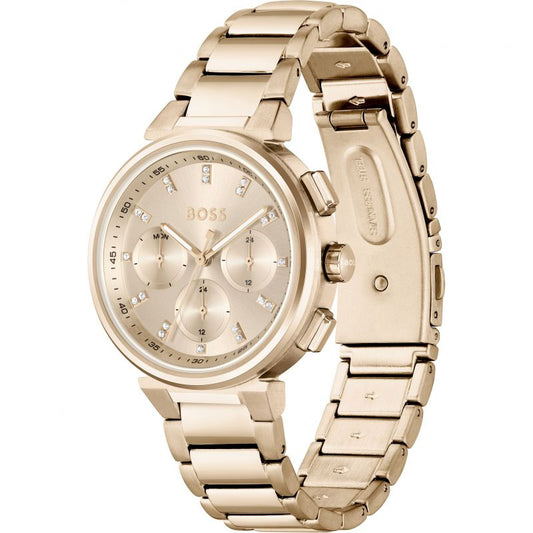 Buy Hugo Boss Women's Chronograph Rose Gold Stainless Steel Watch - 1502678 in Pakistan
