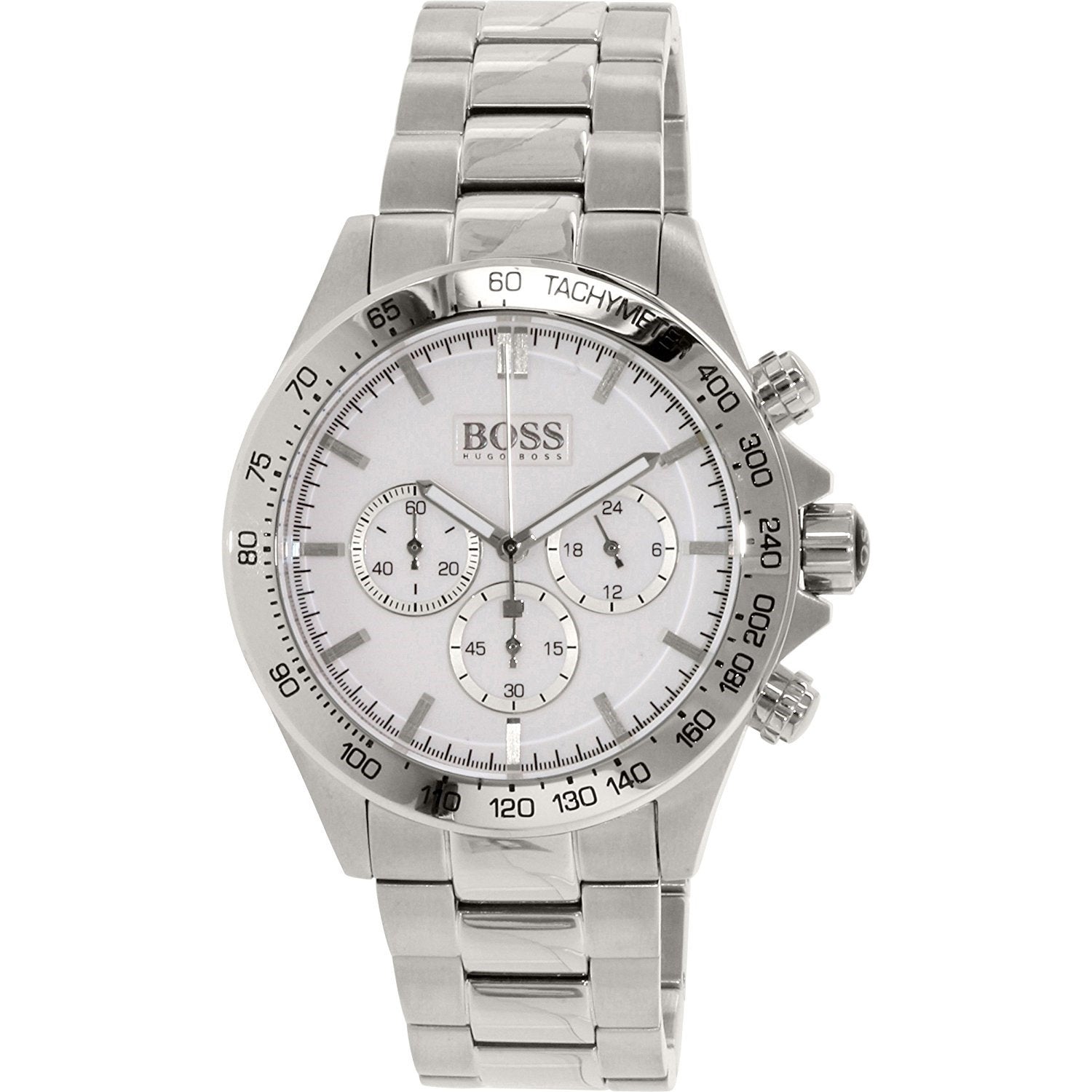 Buy Hugo Boss Mens Chronograph Quartz Stainless Steel White Dial 44mm Watch - 1512962 in Pakistan