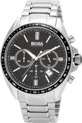 Buy Hugo Boss Mens Chronograph Quartz Stainless Steel Black Dial 44mm Watch - 1513080 in Pakistan