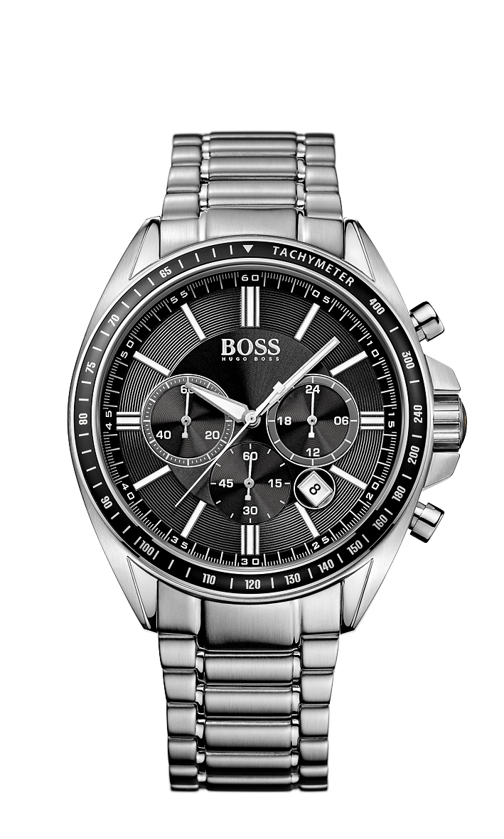 Buy Hugo Boss Mens Chronograph Quartz Stainless Steel Black Dial 44mm Watch - 1513080 in Pakistan