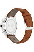 Buy Hugo Boss Mens Chronograph Quartz Leather Strap White Dial 44mm Watch - 1513475 in Pakistan