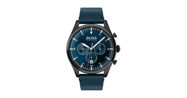 Buy Hugo Boss Pioneer Blue Dial Blue Leather Strap Watch for Men - 1513711 in Pakistan