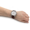 Buy Hugo Boss Mens Quartz Brown Leather Strap Silver Dial 44mm Watch - 1513786 in Pakistan