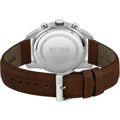 Buy Hugo Boss Mens Quartz Brown Leather Strap Silver Dial 44mm Watch - 1513786 in Pakistan