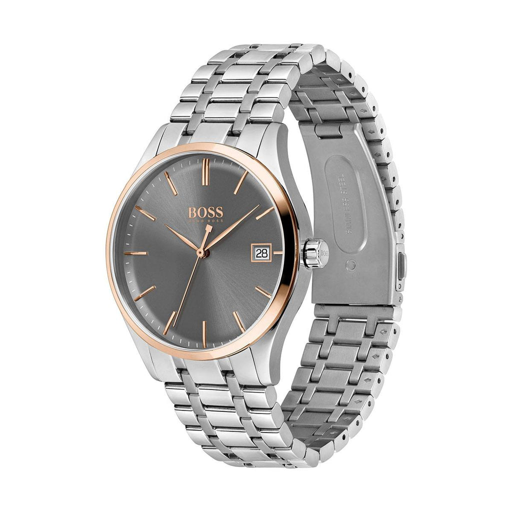 Buy Hugo Boss Mens Chronograph Quartz Stainless Steel Grey Dial 41mm Watch - 1513688 in Pakistan