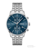 Buy Hugo Boss Mens Silver Stainless Steel Strap Blue Dial 42mm Watch - 1513839 in Pakistan